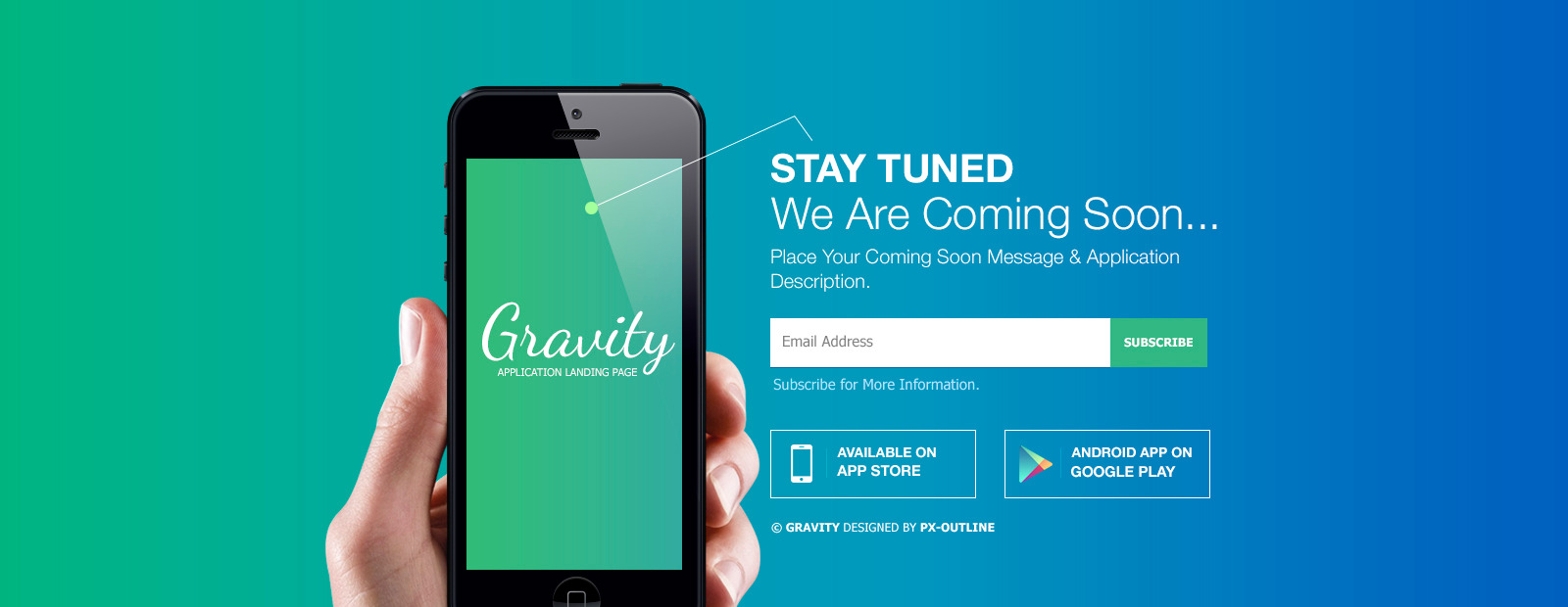 Gravity Mobile App Landing Page Responsive Html By Pxoutline Themeforest Mobile App Landing Page Template